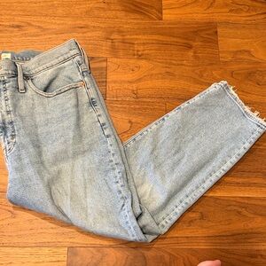 Madewell Light Blue High-Rise Straight Leg Jeans